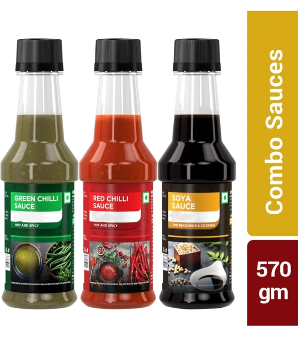 Red, Green Chilli, Soya Sauce(3 x 190 g)