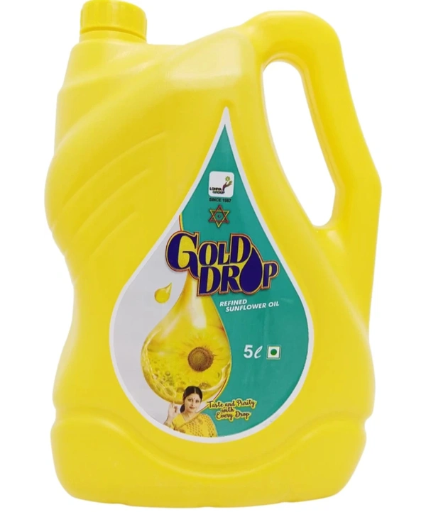 Gold Drop Refined Sunflower Oil Can (5 L)
