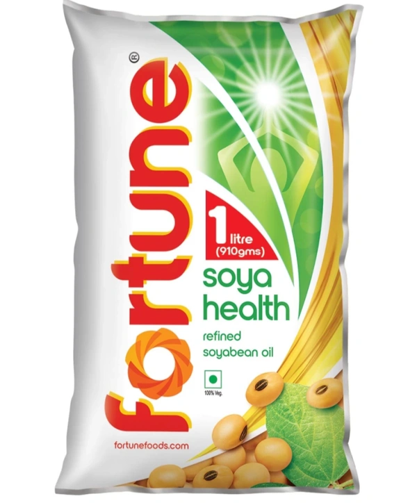 Fortune Soya health refined Soyabean Oil Pouch(1 L)