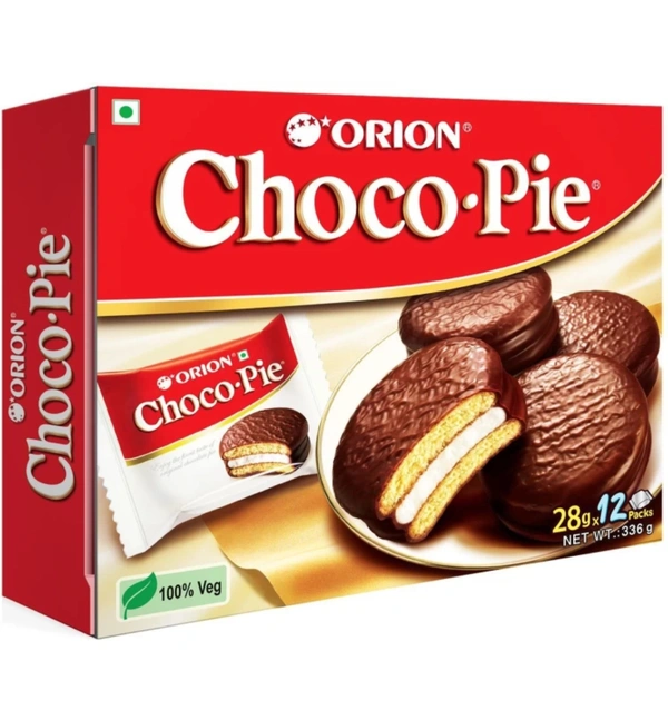 ORION Choco Pie Chocolate Coated Soft BiscuitCream Filled (336 g)