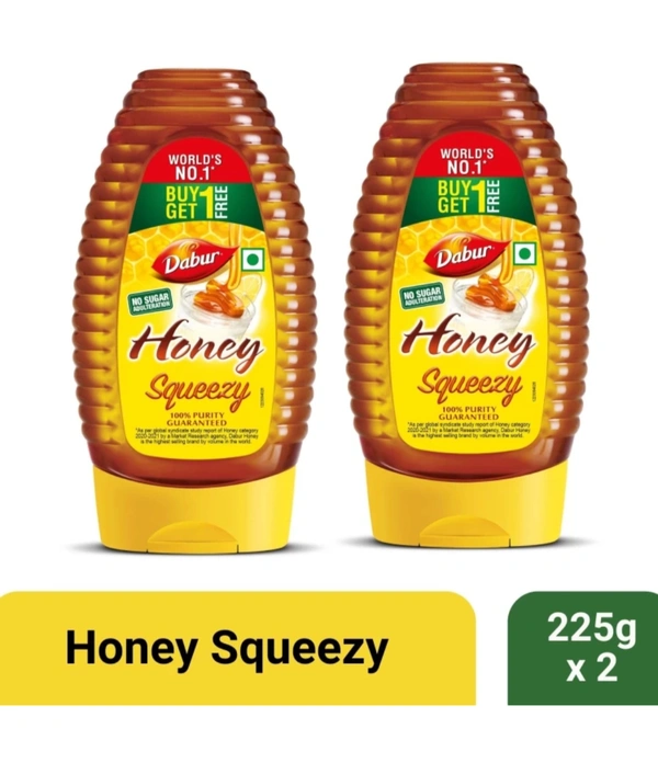 Dabur Honey Squeezy (Combo Pack 1 + 1 Free, 225 g each) (225 g)