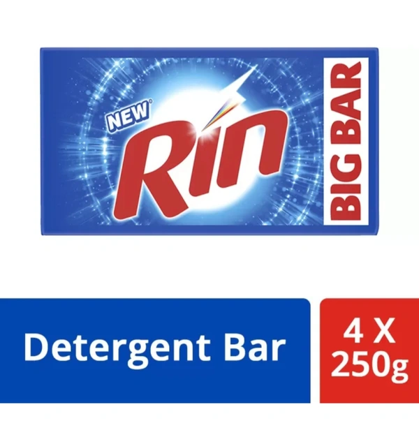 Rin Detergent Bar (1000 g, Pack of 4)