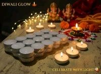 Tealight Candles Smokeless Candles Burning time Approx 2.5 Hour (White, Pack of 30) Daily Use, Multipurpose, Birthday, Festive, Home Décor Candle, Diwali Candle Diya