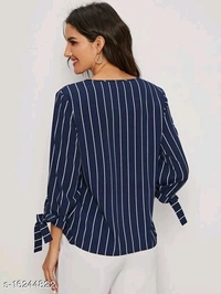 Knot Sleeve Top - Crepe, XL