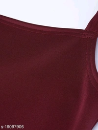 Cami Neck Bodycon Dress - Viscose, XL (Bust Size: 40 in, Length Size: 34 in) 