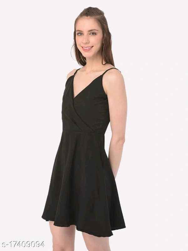 Open Back Fit & Flared Surplice Cami Dress - poly crepe, XL
