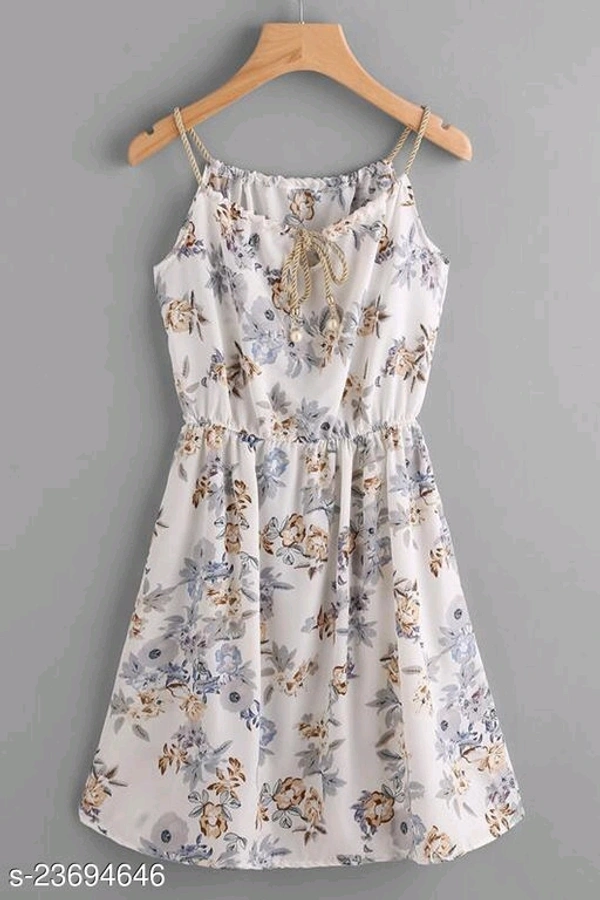 Fit & Flare Midi Dress - polyester, L (Bust Size: 40 in, Length Size: 40 in) 