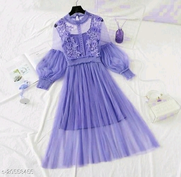 Designer net dress - net, M (Bust Size: 36 in, Length Size: 49 in) 