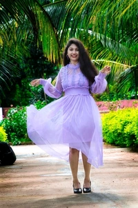 Designer net dress - net, M (Bust Size: 36 in, Length Size: 49 in) 