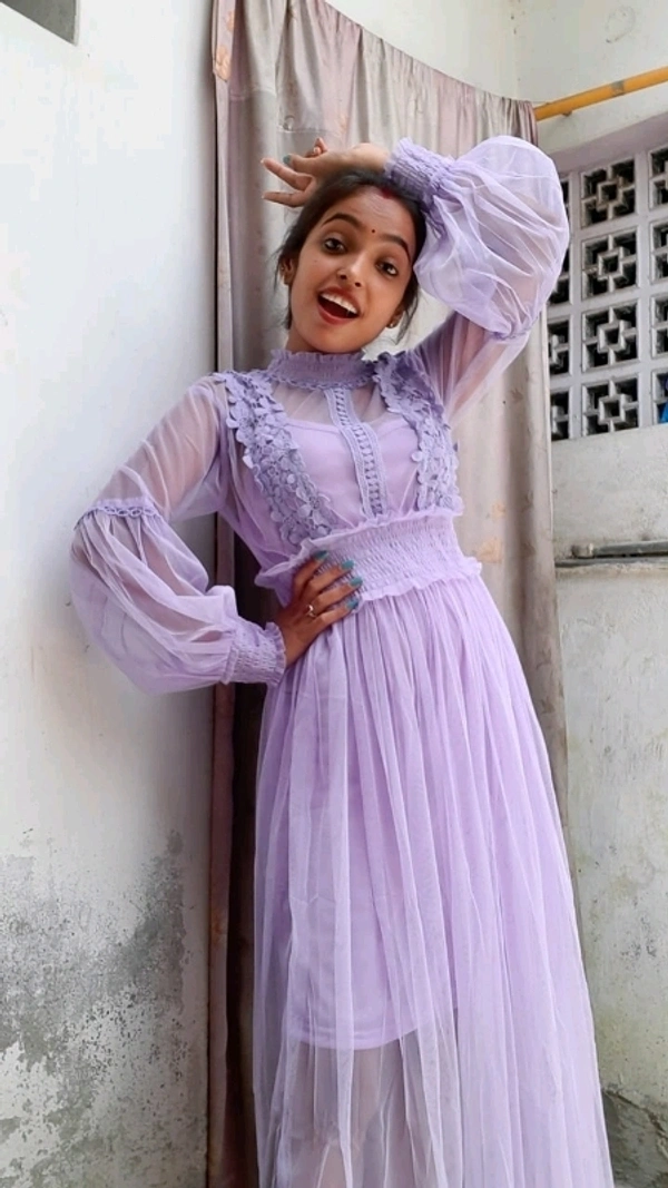 Designer net dress - net, M (Bust Size: 36 in, Length Size: 49 in) 