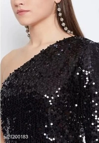 Single Shoulder High Slit Dress - polyester, XL (Bust Size: 40 in, Length Size: 57 in) 