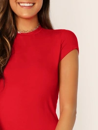 One Piece Midi Dress(Bodycon Dress) - polyester, XL