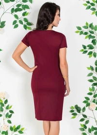 One Piece Midi Dress(Bodycon Dress) - polyester, XS