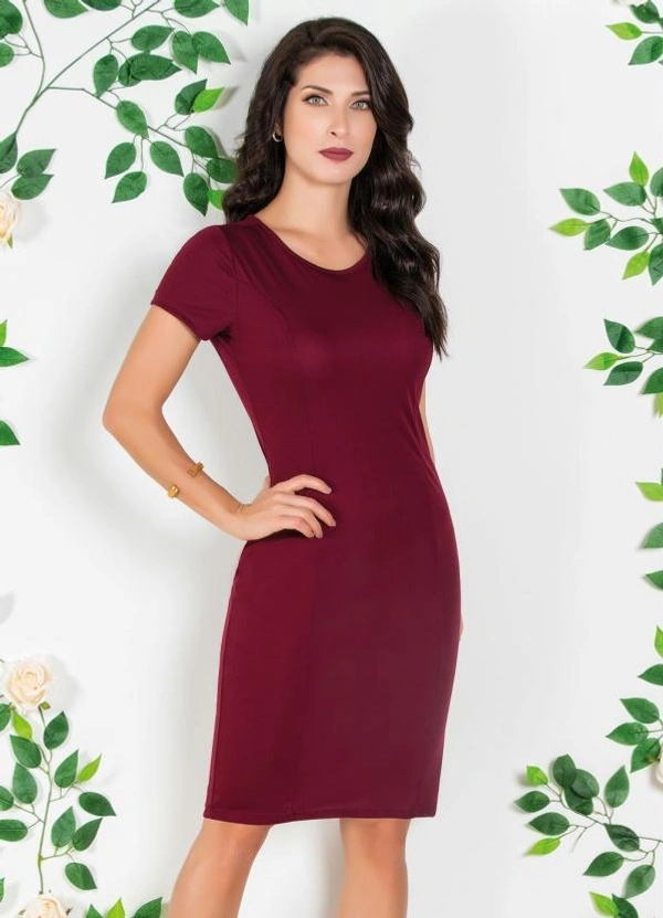 One Piece Midi Dress(Bodycon Dress) - polyester, L