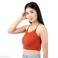 Knitted Crop Top - cotton, free size