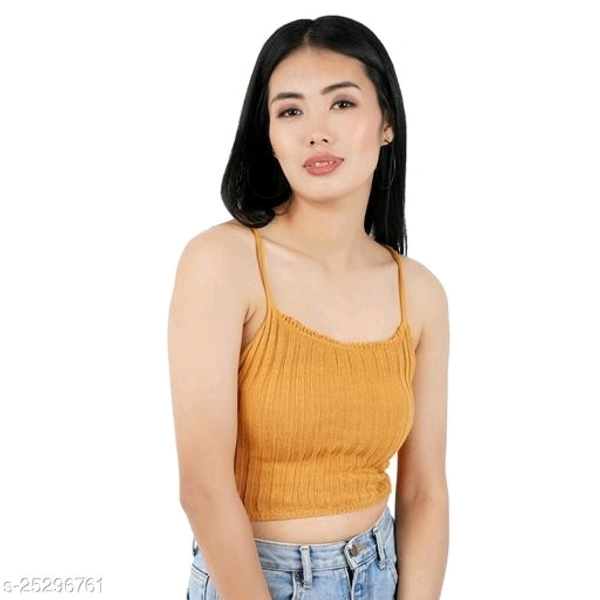 Knitted Crop Top - cotton, free size
