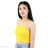 Knitted Crop Top - cotton, free size