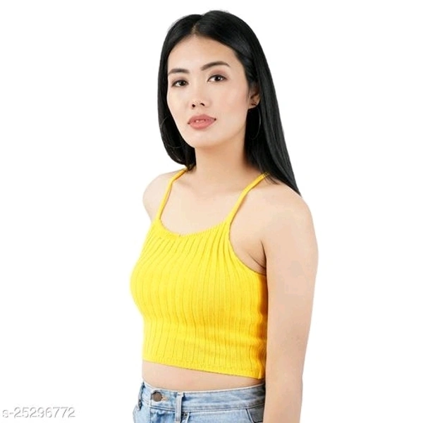 Knitted Crop Top - cotton, free size