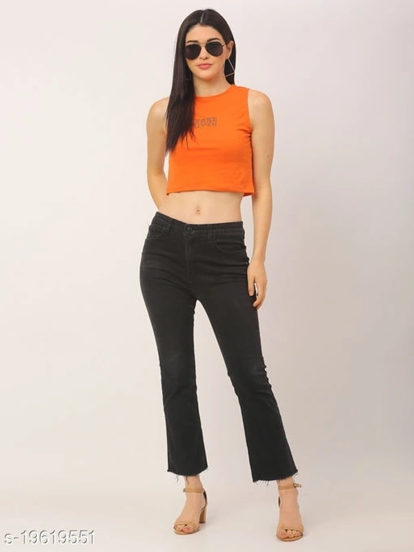 Game Over Cotton Printed Crop Top - cotton, M (Bust Size: 34 in, Length Size: 18 in) 