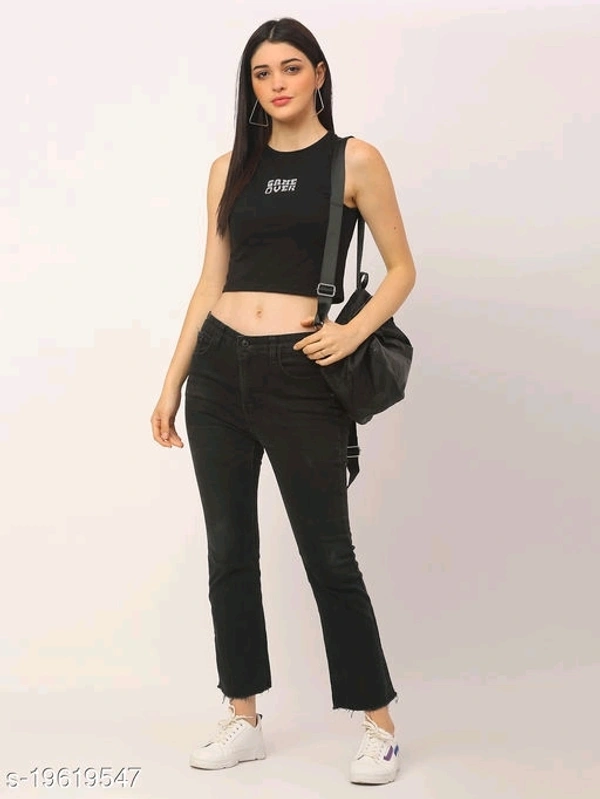 Game Over Cotton Printed Crop Top - cotton, S (Bust Size: 32 in, Length Size: 17 in) 