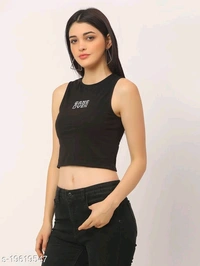 Game Over Cotton Printed Crop Top - cotton, L (Bust Size: 36 in, Length Size: 18 in) 
