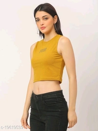 Game Over Cotton Printed Crop Top - cotton, L (Bust Size: 36 in, Length Size: 18 in) 