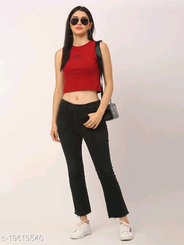 Game Over Cotton Printed Crop Top - cotton, L (Bust Size: 36 in, Length Size: 18 in) 