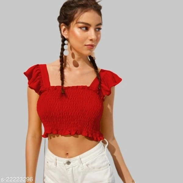 Smocked Sleeveless Top - Rayon, S