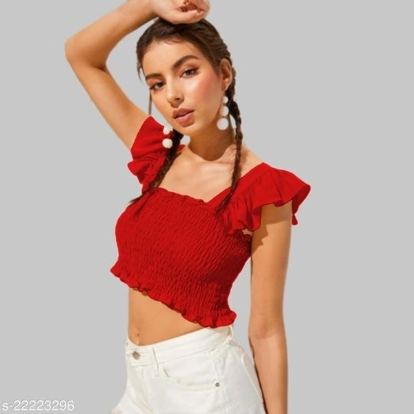 Smocked Sleeveless Top - Rayon, L
