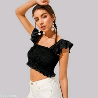 Smocked Sleeveless Top - Rayon, XS