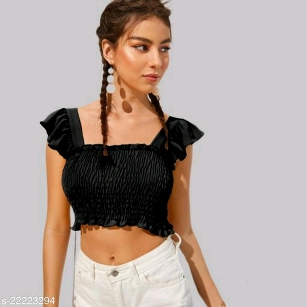 Smocked Sleeveless Top - Rayon, L