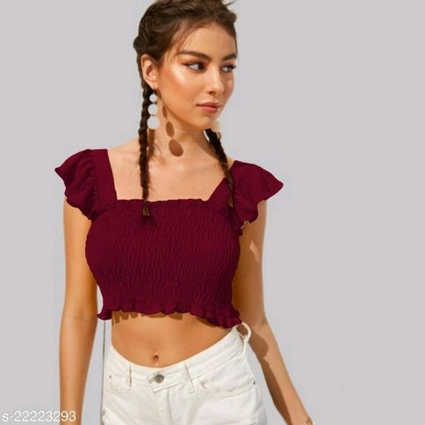 Smocked Sleeveless Top - Rayon, XS