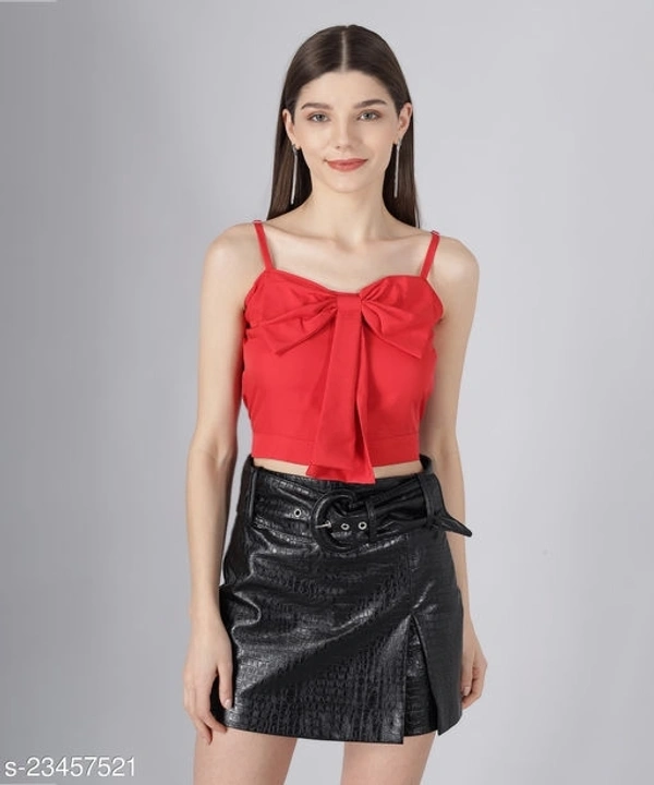 Butterfly Style Crop Top - crepe, M