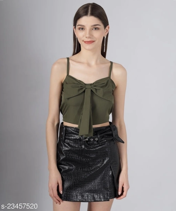 Butterfly Style Crop Top - crepe, L