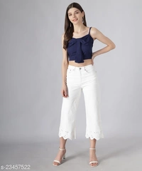 Butterfly Style Crop Top - crepe, S