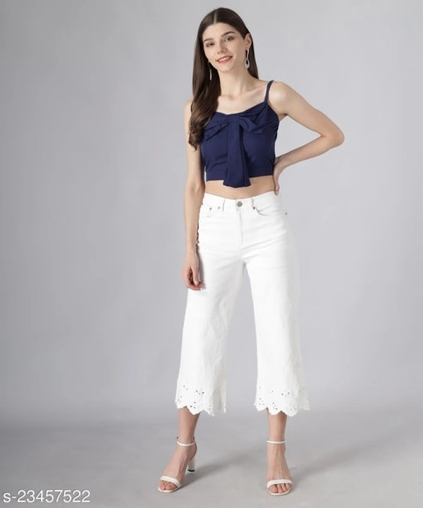 Butterfly Style Crop Top - crepe, M