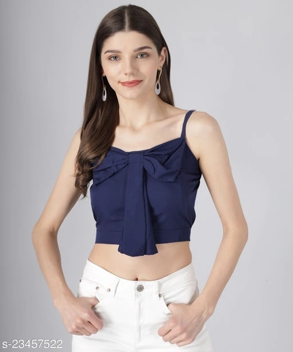 Butterfly Style Crop Top - crepe, L