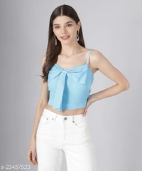 Butterfly Style Crop Top - crepe, S
