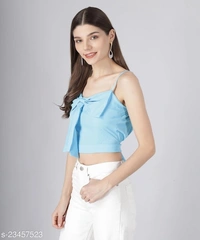 Butterfly Style Crop Top - crepe, M