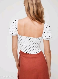 Smocked Blouse - polyester, S