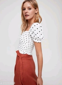 Smocked Blouse - polyester, L