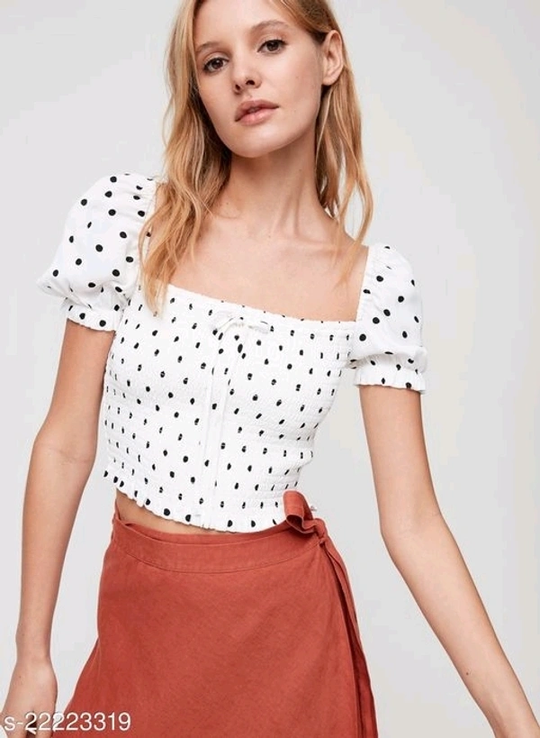 Smocked Blouse - polyester, L