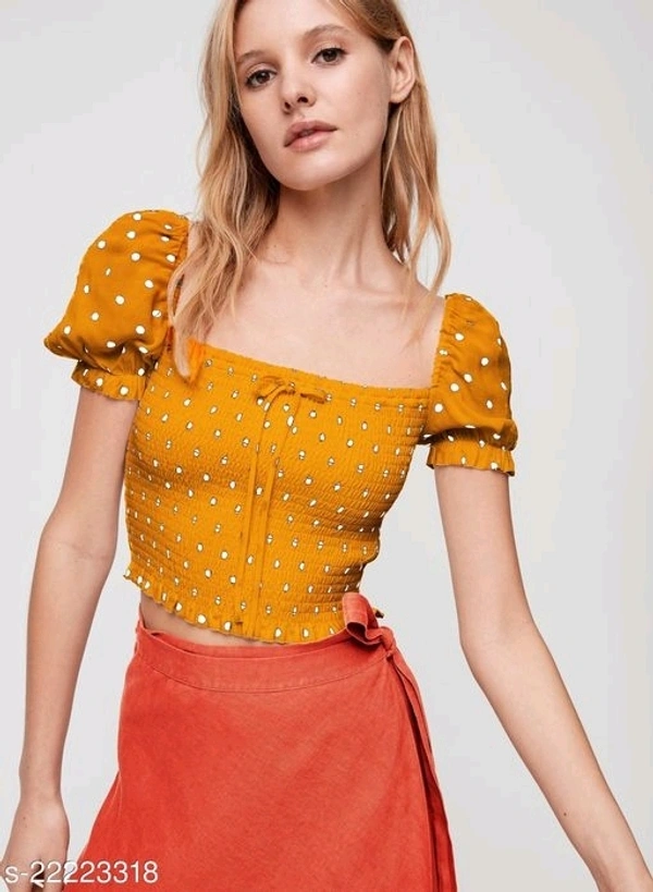 Smocked Blouse - polyester, L