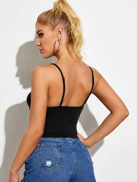 Ruched Drawstring Cami Sole Top - cotton, M