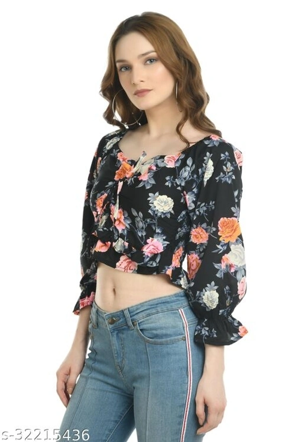 Floral Print Top  - Rayon, XL (Bust Size - 42 in , Length Size - 14)