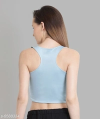 Ribbed Cut Out Fitted Crop Top - Viscose, M (Bust Size: 36 in) 
