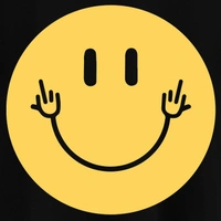 Smiley Print Graphic Tee - cotton blend, XL