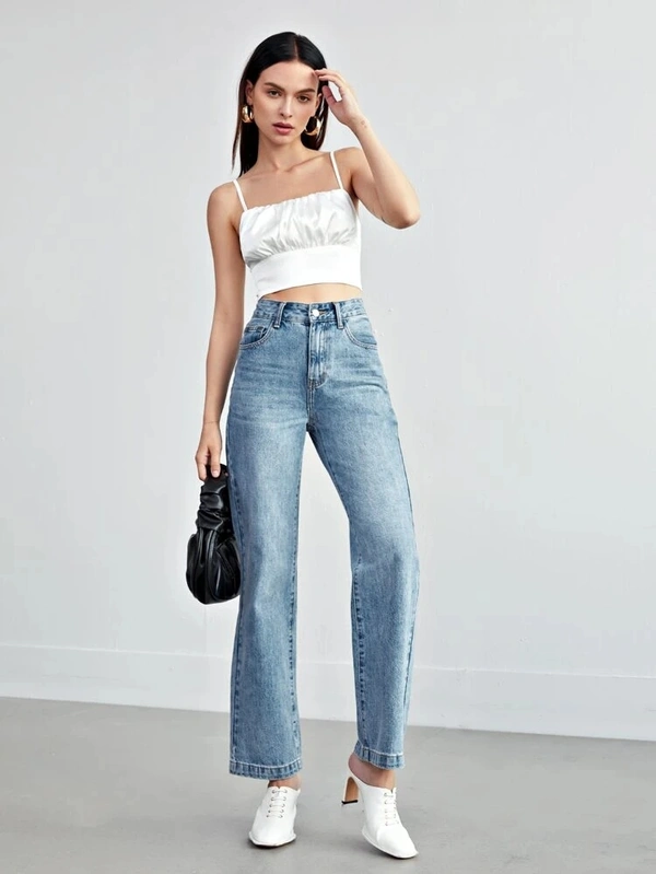 Ruched Bust Satin Crop Cami Top - satin, M (Bust Size: 38 in) 