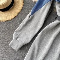 Denim Patchwork Dress - denim, Large (L) : 38 & 40 Bust, Length 36 