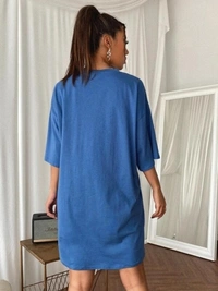 Graphic Oversized T Shirt  Dress - M, cotton blend
